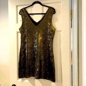Black & Gold Sparkle Dress
